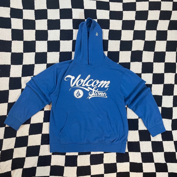 y2k volcom blue hoodie size medium - Picture 1 of 4